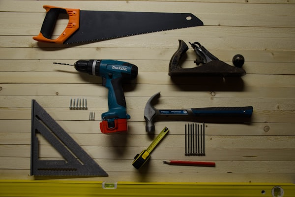 Assorted professional hand tools for home installation